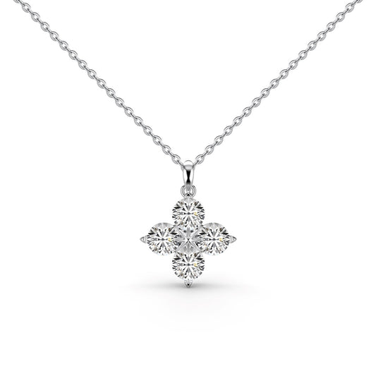 [Royal Jewelry]Four-Leaf Clover And Eight-Pointed Star Necklace