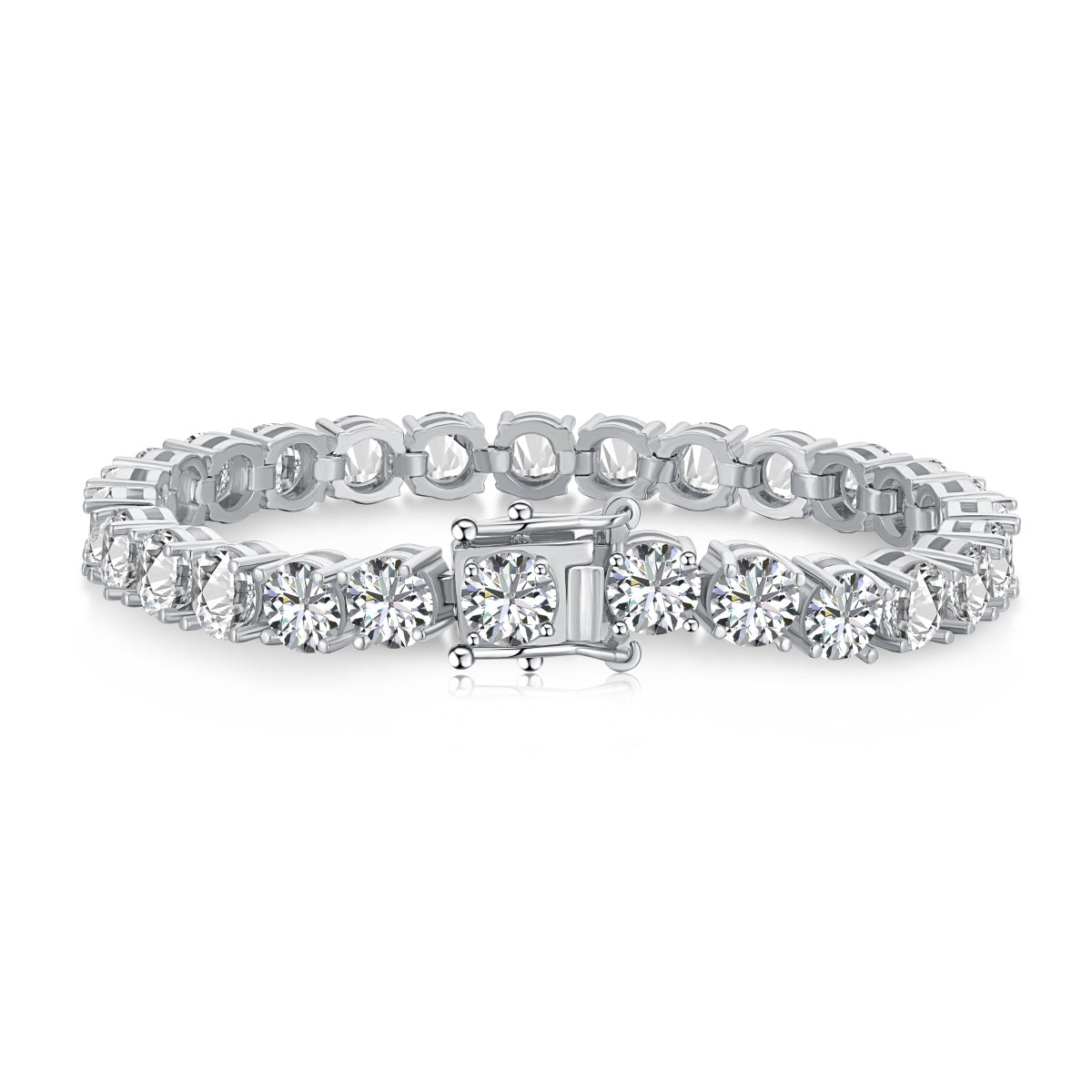 [Royal Jewelry]0.75 Carat Dazzling Round Cut Wedding Bracelet
