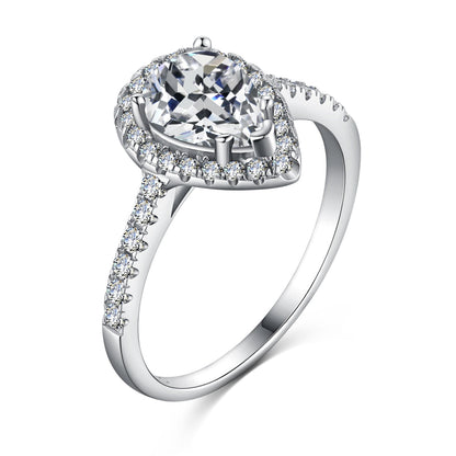 [Royal Jewelry]1.0 Carat Luxurious Resplendent Water Drop Shape Wedding Ring