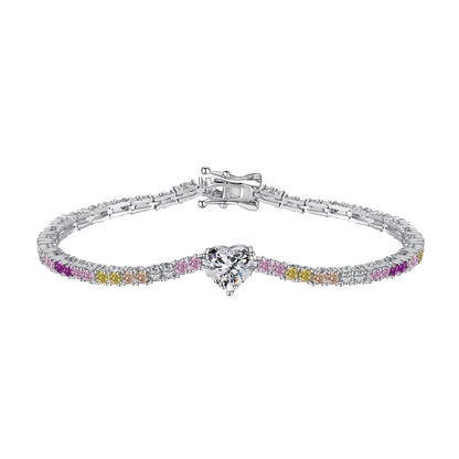 [Royal Jewelry]Delicate Romantic Heart Shape Lover Bracelet