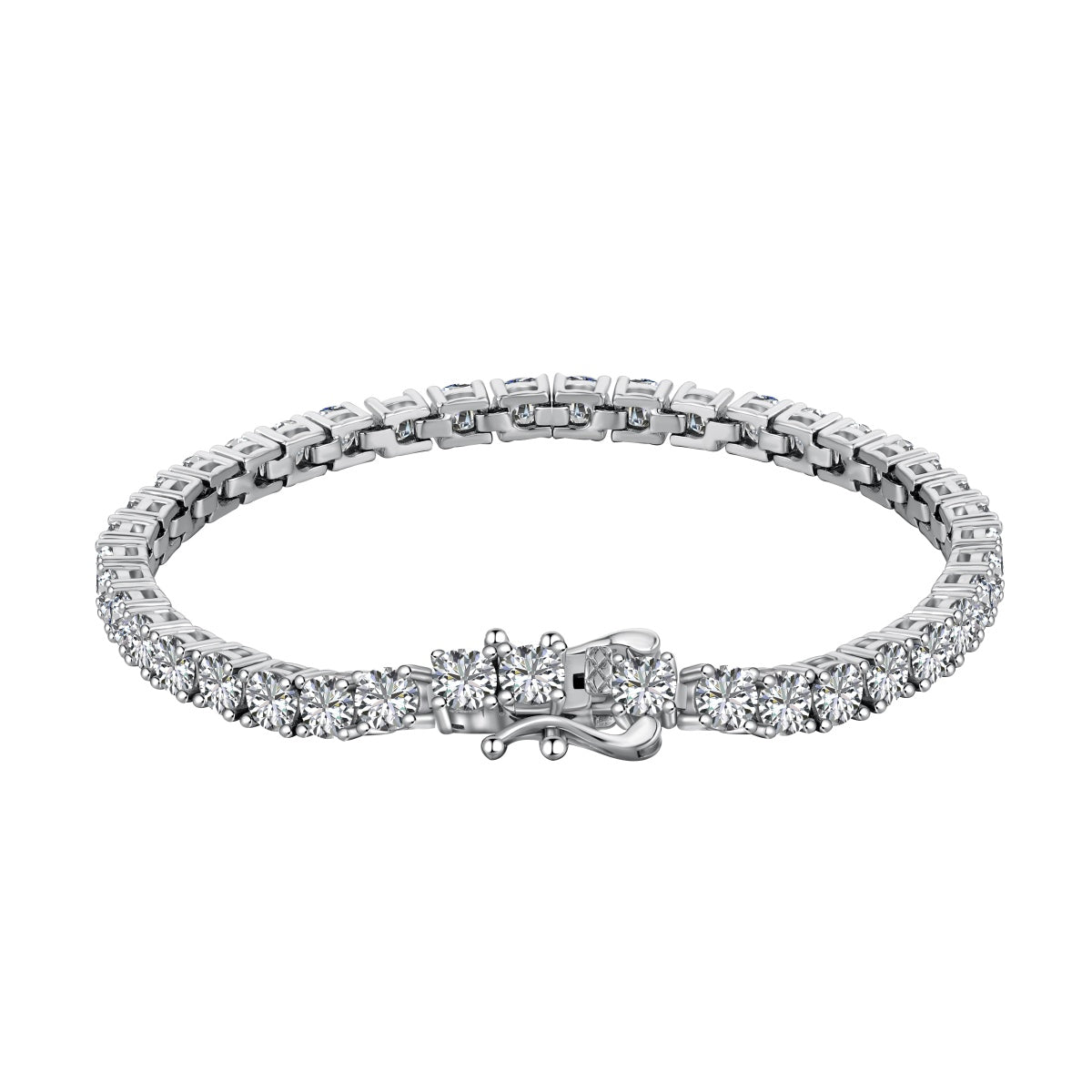 [Royal Jewelry]Luxurious Ornate Round Cut Tennis Bracelet