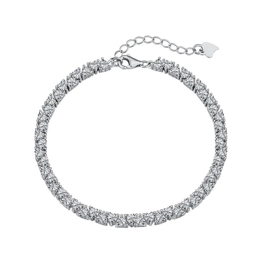 [Royal Jewelry]Dazzling Romantic Heart Shape Lover Bracelet
