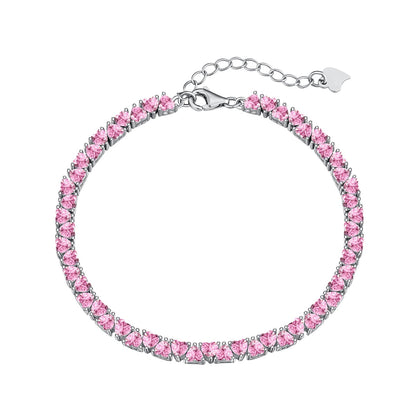 [Royal Jewelry]Dazzling Romantic Heart Shape Lover Bracelet