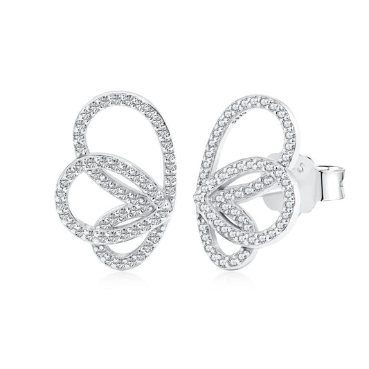 [Royal Jewelry]Exquisite Butterfly Shape Earrings