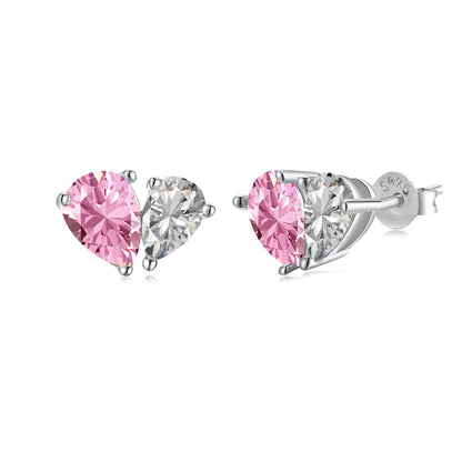 [Royal Jewelry]Dazzling Elegant Heart Cut Lover Earrings