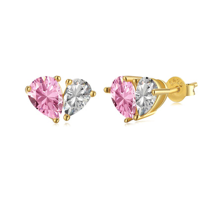 [Royal Jewelry]Dazzling Elegant Heart Cut Lover Earrings