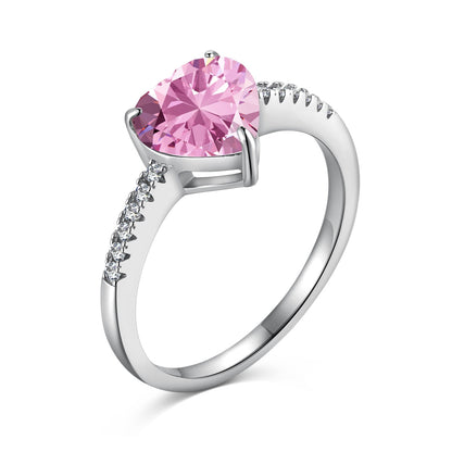 [Royal Jewelry]2.0 Carat Dazzling Lustrous Heart Cut Lover Ring