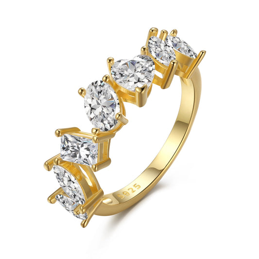 [Royal Jewelry]Delicate Multi Cut Ring