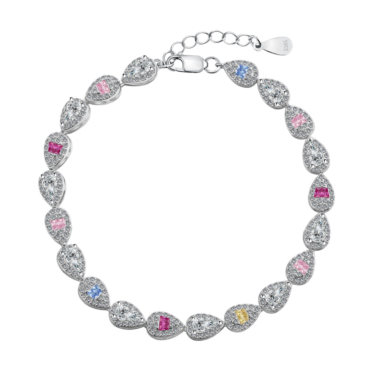 [Royal Jewelry]0.25 Carat Radiant Water Drop Shape Daily Bracelet