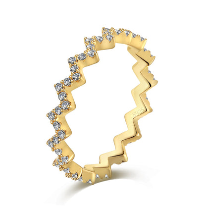 [Royal Jewelry]Delicate Enchanting Wave Shape Daily Ring
