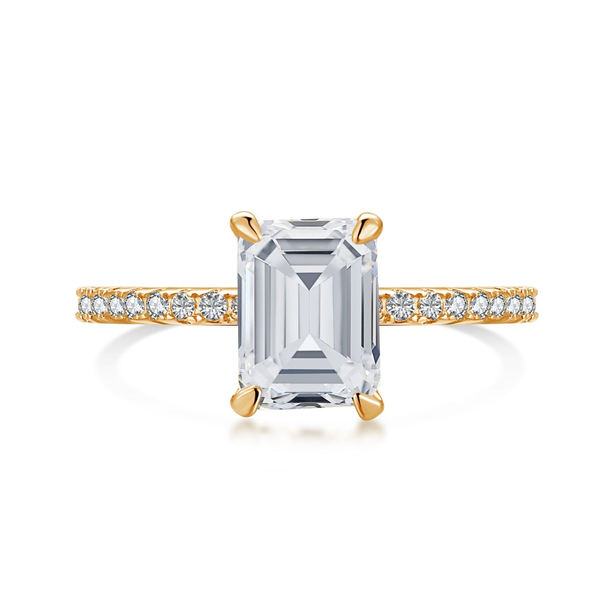 [Royal Jewelry]2.0 Carat Scintillating Ornate Radiant Cut Party Ring