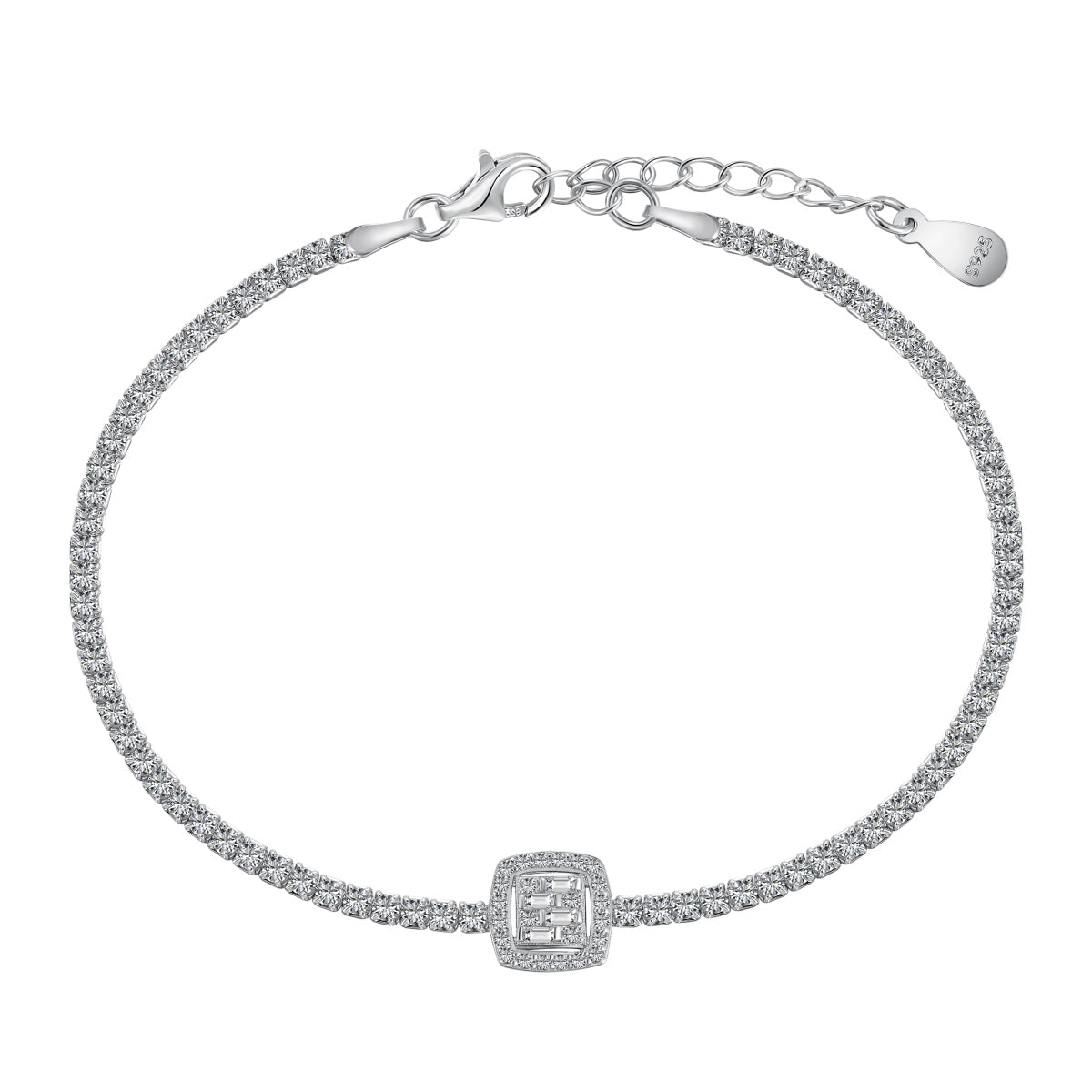 [Royal Jewelry]Luxurious Dazzling Square Shape Banquet Bracelet