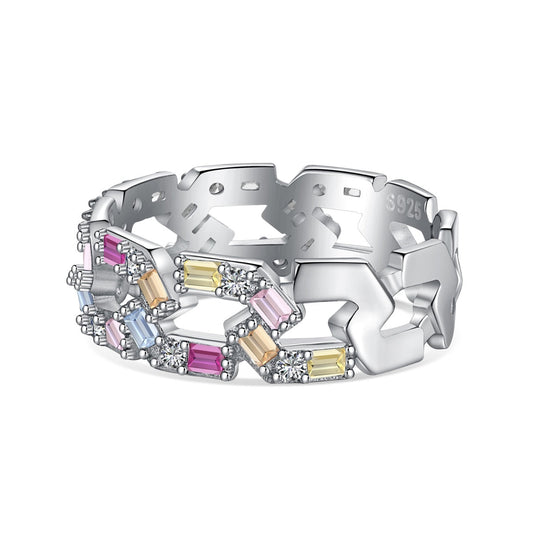 [Royal Jewelry]Sparkling Vibrant Emerald Cut Daily Ring