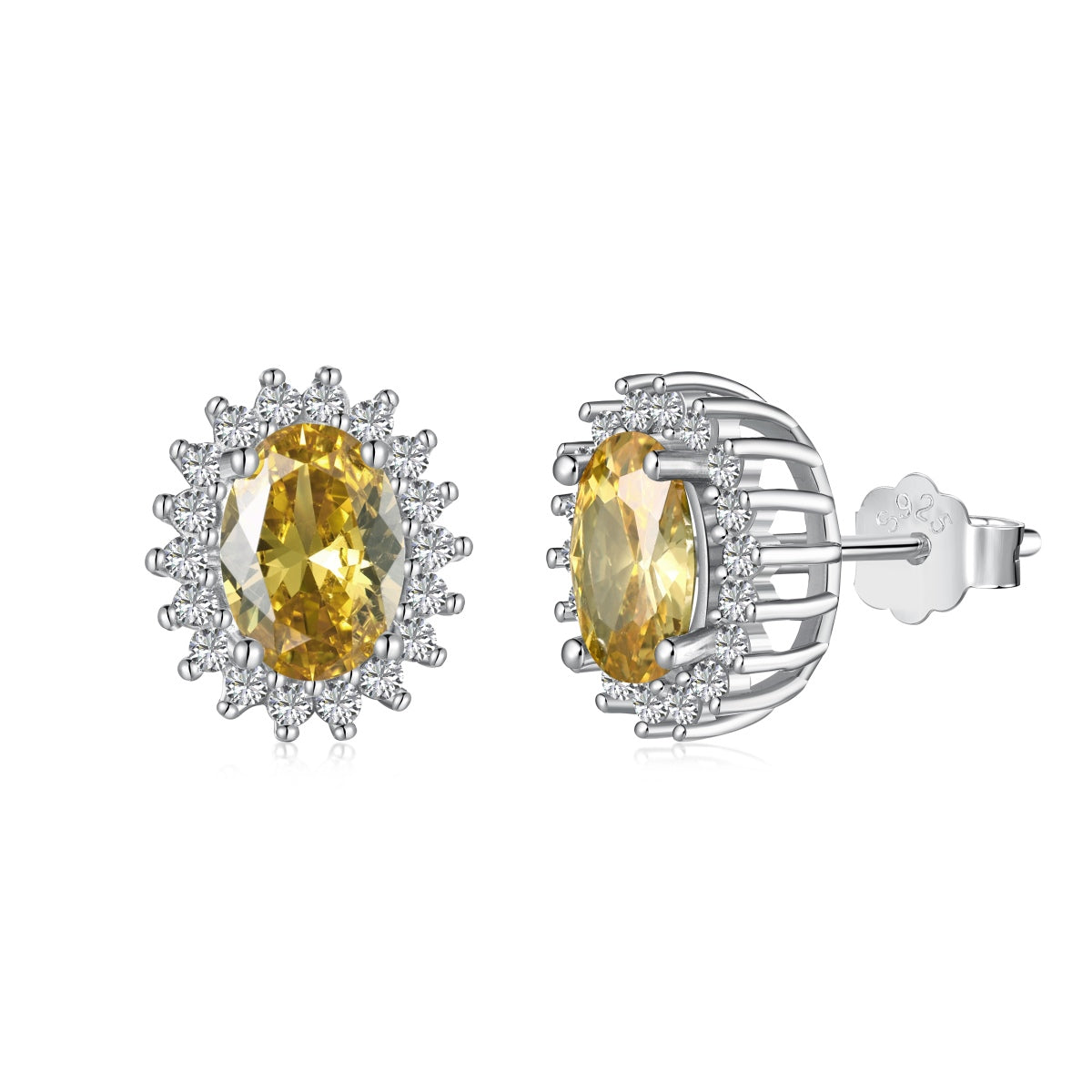 [Royal Jewelry]Delicate Radiant Oval Cut Daily Earrings