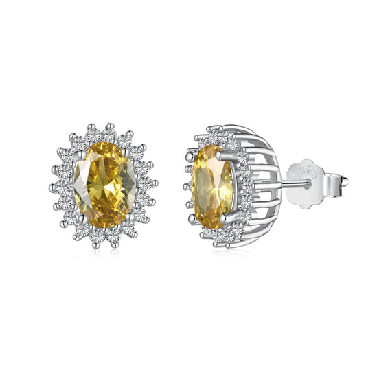 [Royal Jewelry]Delicate Radiant Oval Cut Daily Earrings