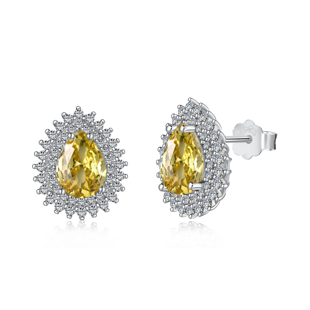 [Royal Jewelry]Delicate Gorgeous Pear Cut Daily Earrings