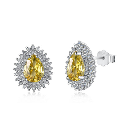 [Royal Jewelry]Delicate Gorgeous Pear Cut Daily Earrings