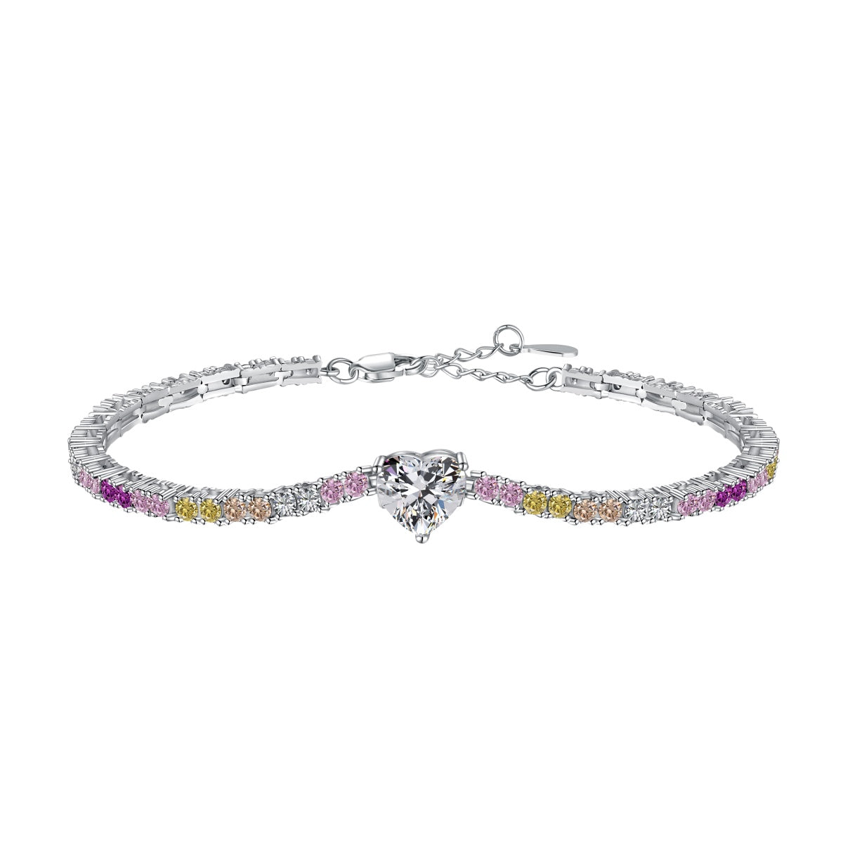 [Royal Jewelry]Delicate Romantic Heart Shape Lover Bracelet