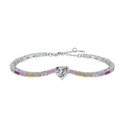 [Royal Jewelry]Delicate Romantic Heart Shape Lover Bracelet