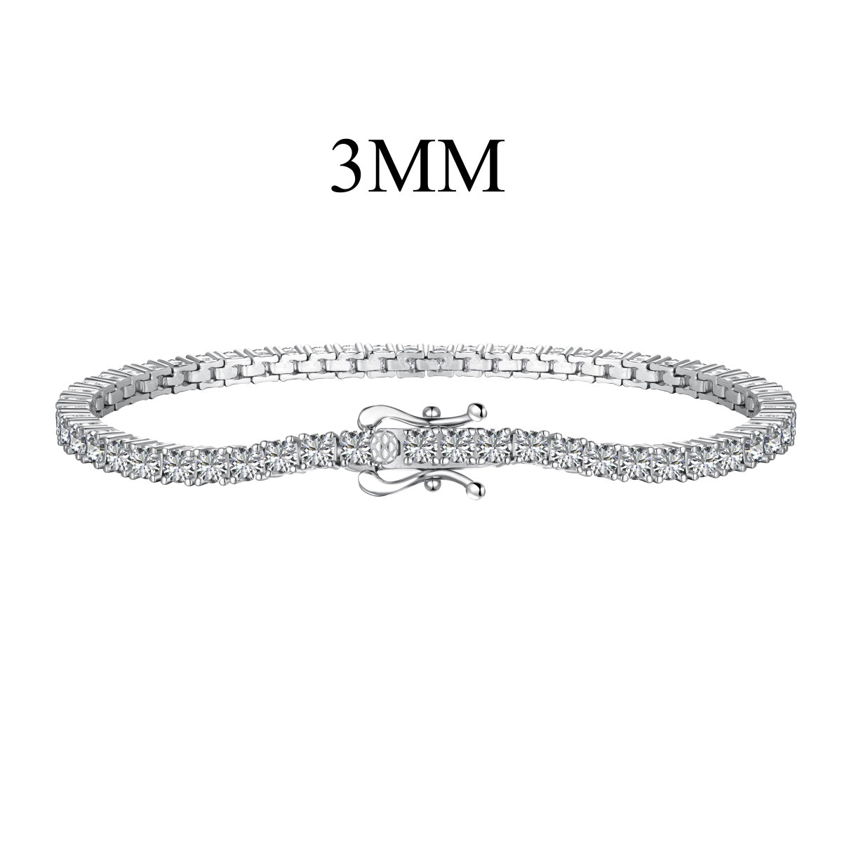 [Royal Jewelry]Dainty Charming Round Cut Tennis Bracelet