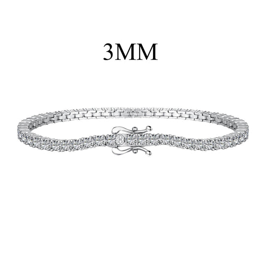 [Royal Jewelry]Dainty Charming Round Cut Tennis Bracelet