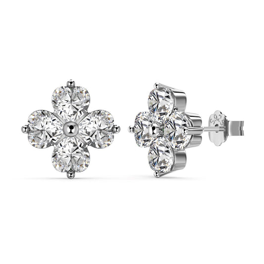 [Royal Jewelry]Four-Leaf Clover Ball Earrings