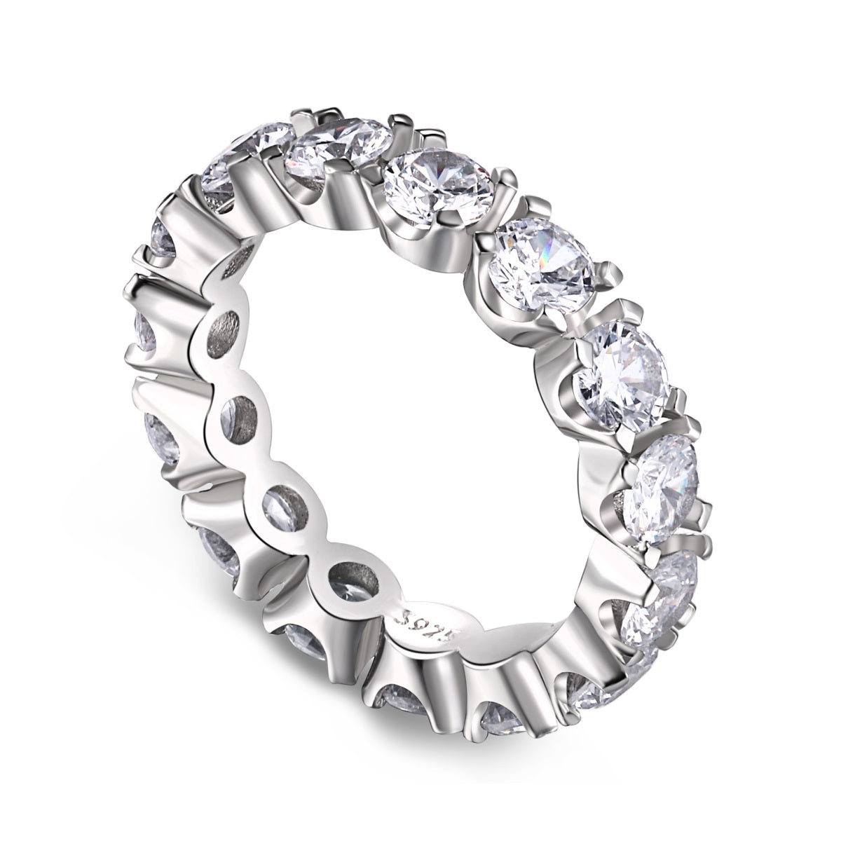 [Royal Jewelry]Eternity Round Cut Tennis Ring
