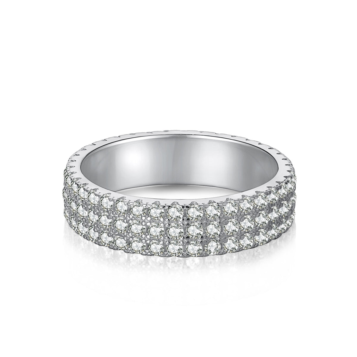 [Royal Jewelry]Dainty Round Cut Tennis Ring