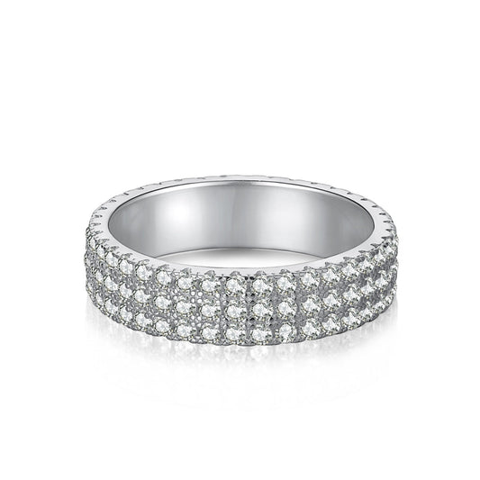 [Royal Jewelry]Dainty Round Cut Tennis Ring