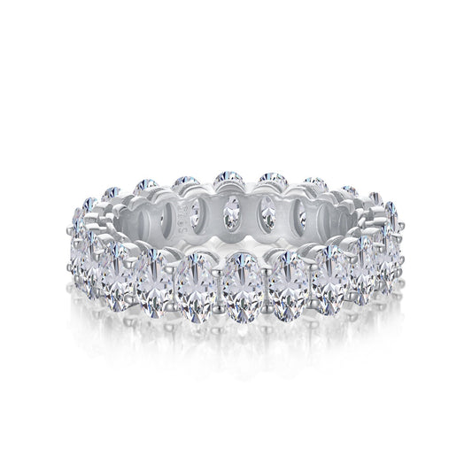 [Royal Jewelry]Ornate Oval Cut Tennis Ring