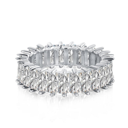 [Royal Jewelry]Unique Colorful Radiant Cut RIng