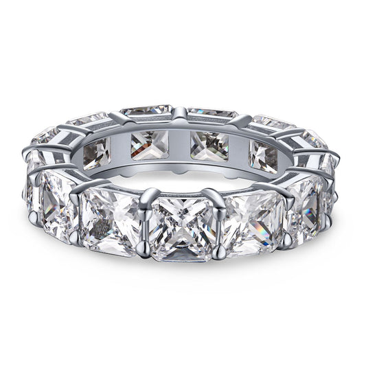 [Royal Jewelry]Elegant Princess Cut Tennis Ring